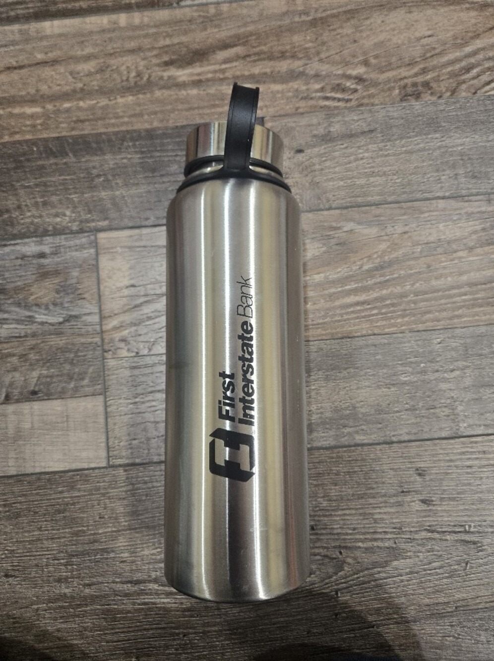 Branded Stainless Steel Water Bottle - Silver